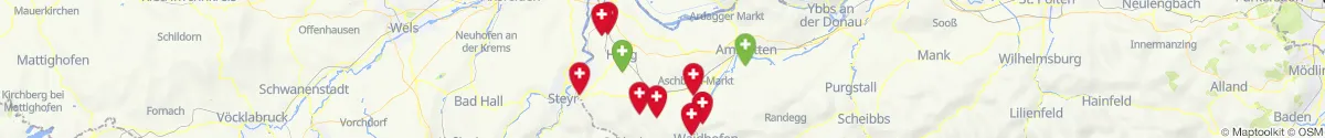 Kartenansicht für Apotheken-Notdienste in der Nähe von Haag (Amstetten, Niederösterreich)